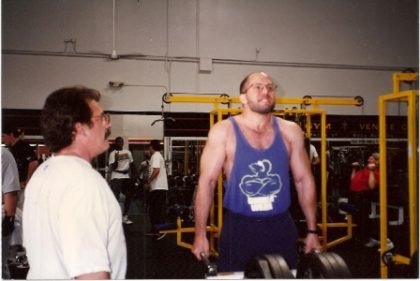 Training with Mike Mentzer, Mr. Universe winner and Mr. Olympia runner-up.