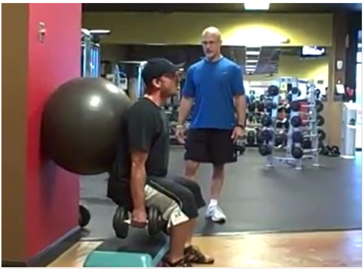 ball squat to achieve fitness over 50