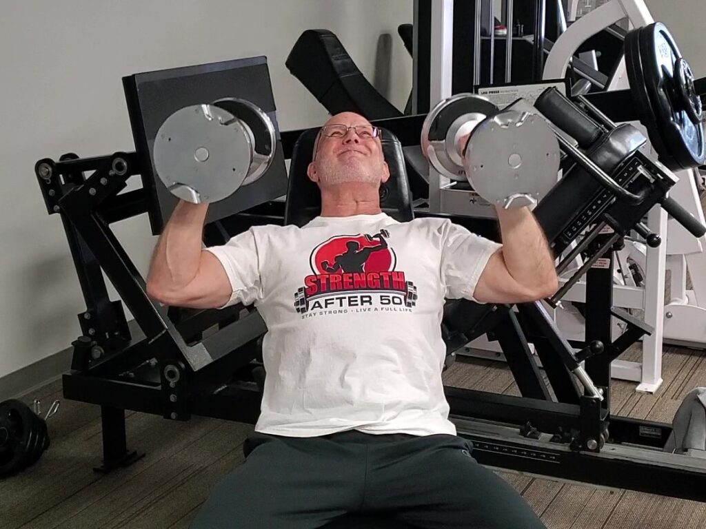 Strength training over 60 - incline dumbbell press