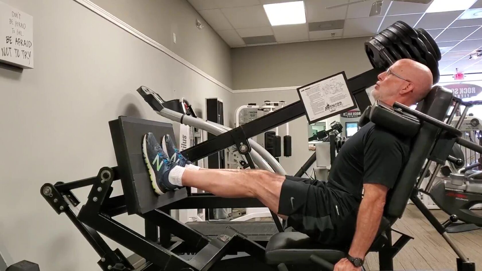 What strength routine should you be doing at 60? Leg press exercise